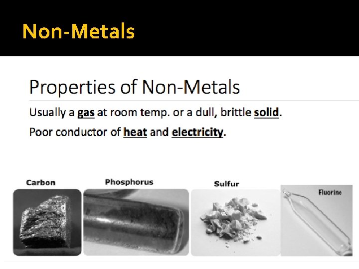 Non-Metals 