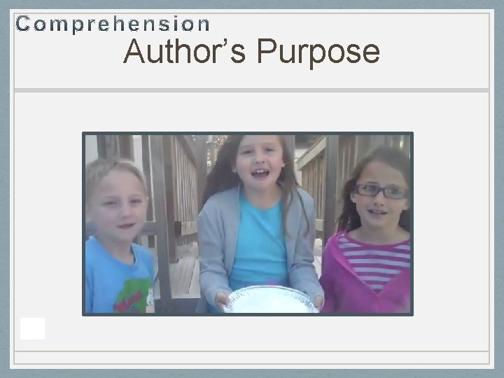 Author’s Purpose 