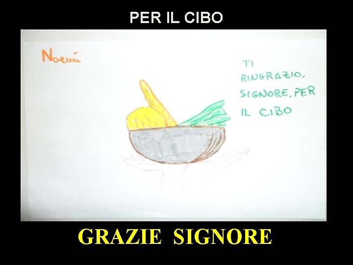 PER IL CIBO GRAZIE SIGNORE 