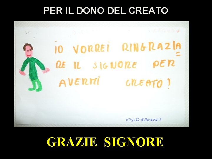 PER IL DONO DEL CREATO GRAZIE SIGNORE 