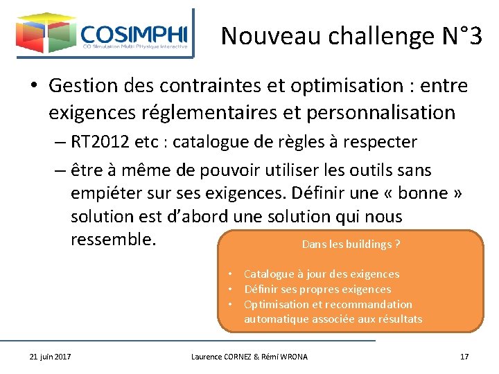 Nouveau challenge N° 3 • Gestion des contraintes et optimisation : entre exigences réglementaires