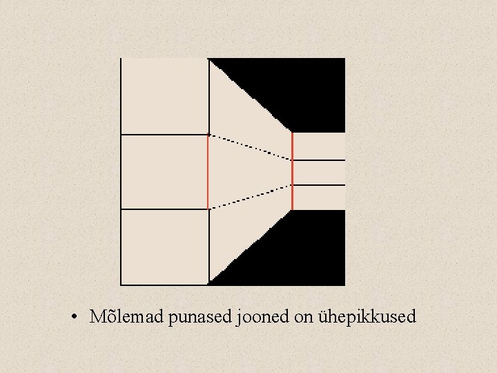  • Mõlemad punased jooned on ühepikkused 