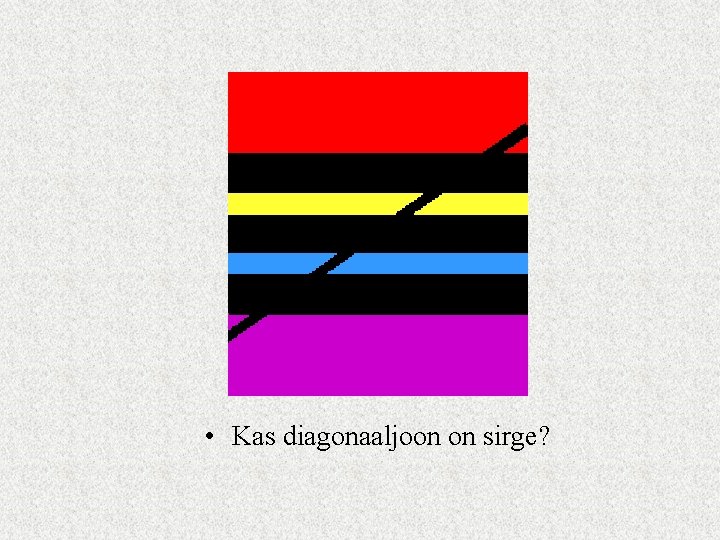  • Kas diagonaaljoon on sirge? 