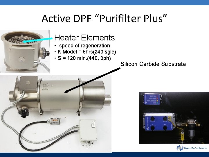 Active DPF “Purifilter Plus” Heater Elements • speed of regeneration • K Model =