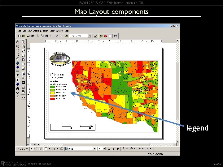 ESRM 250 & CFR 520: Introduction to GIS Map Layout components legend © Phil