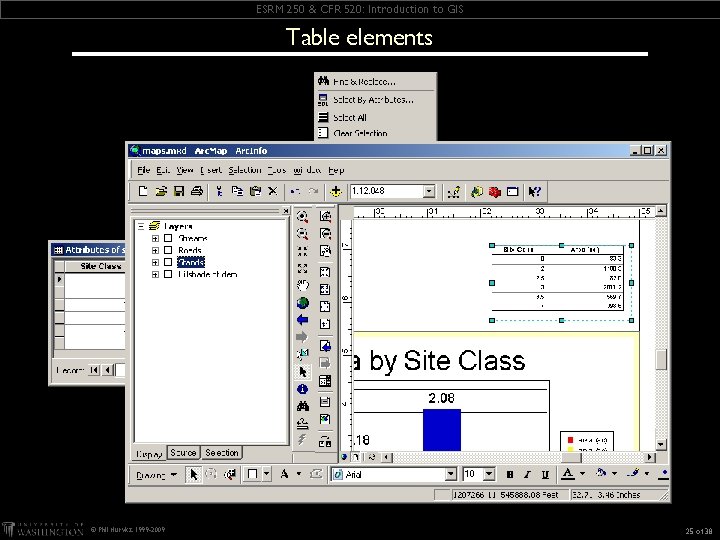 ESRM 250 & CFR 520: Introduction to GIS Table elements © Phil Hurvitz, 1999