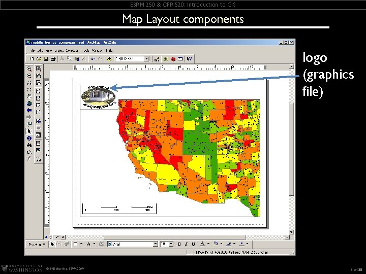 ESRM 250 & CFR 520: Introduction to GIS Map Layout components logo (graphics file)