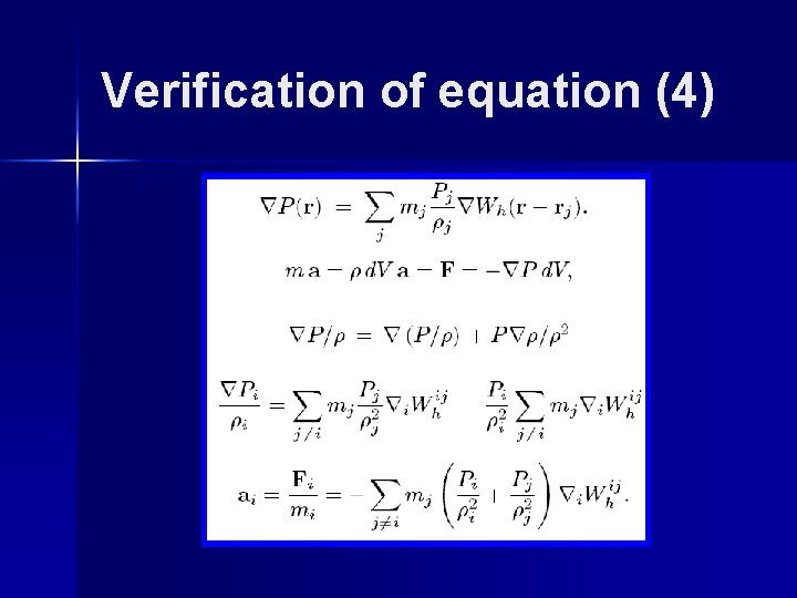 Verification of equation (4) 