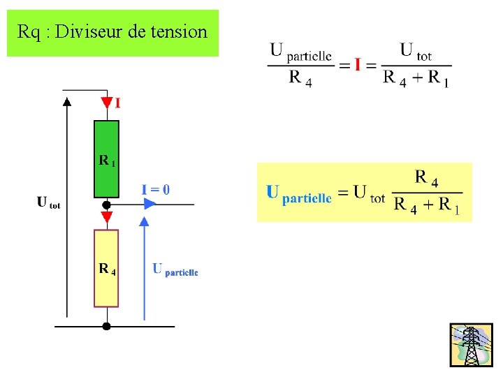 Rq : Diviseur de tension 