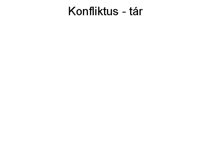 Konfliktus - tár 