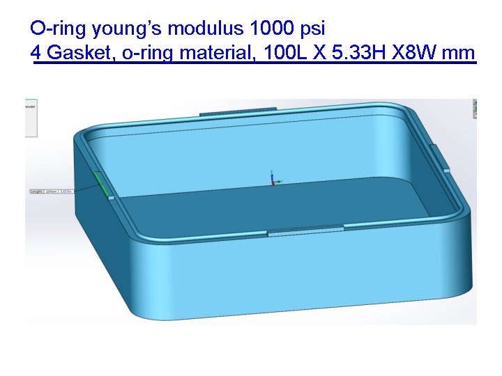 O-ring young’s modulus 1000 psi 4 Gasket, o-ring material, 100 L X 5. 33