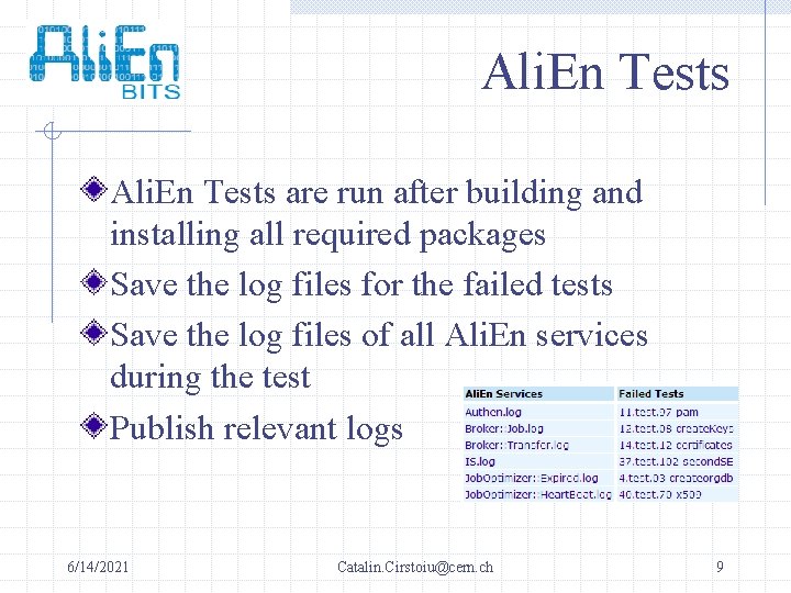 Ali En Build Integration and Testing System June