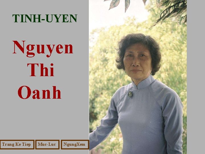 TINH-UYEN Nguyen Thi Oanh Trang Ke Tiep Muc-Luc Ngung. Xem 