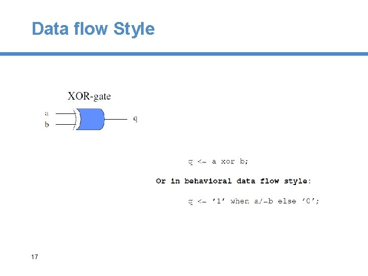 Data flow Style 17 