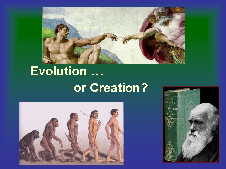 Evolution … or Creation? 