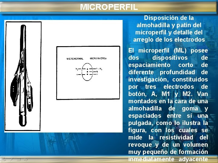 MICROPERFIL Disposición de la almohadilla y patín del microperfil y detalle del arreglo de