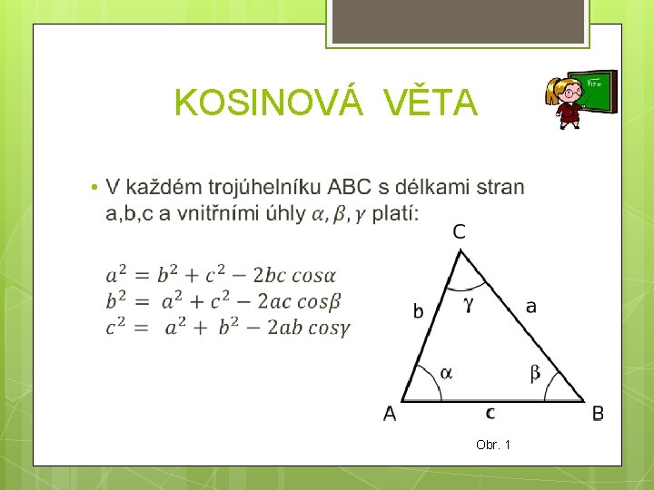 KOSINOVÁ VĚTA • Obr. 1 