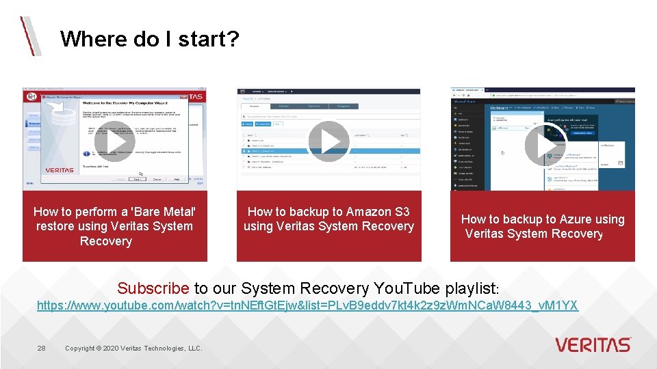 Where do I start? How to perform a 'Bare Metal' restore using Veritas System