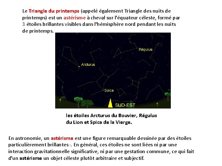 Le Triangle du printemps (appelé également Triangle des nuits de printemps) est un astérisme