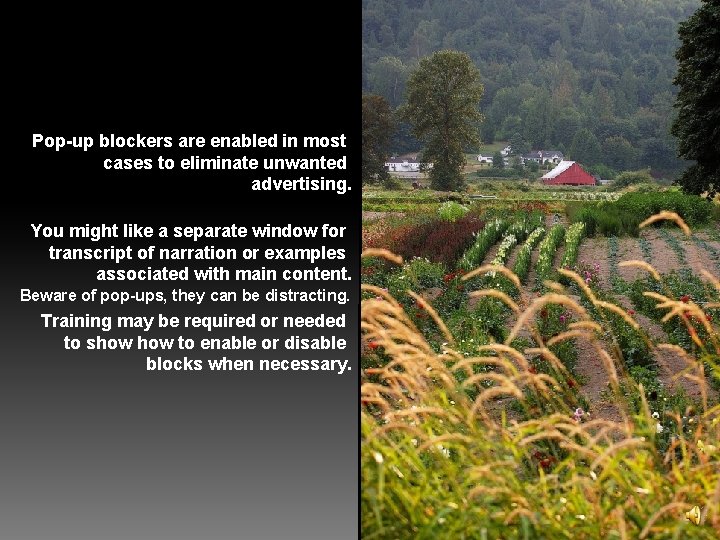 Pop-up blockers are enabled in most cases to eliminate unwanted advertising. You might like