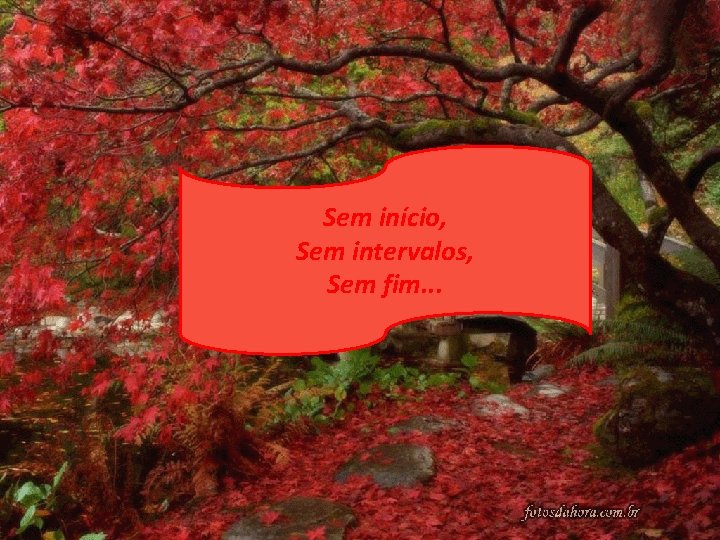 Sem início, Sem intervalos, Sem fim. . . 