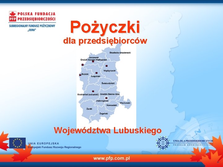 Pożyczki dla przedsiębiorców Województwa Lubuskiego 