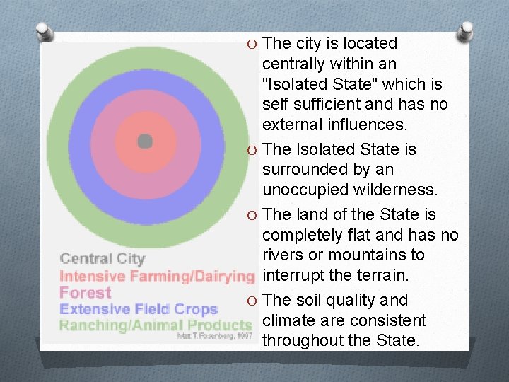 O The city is located centrally within an "Isolated State" which is self sufficient