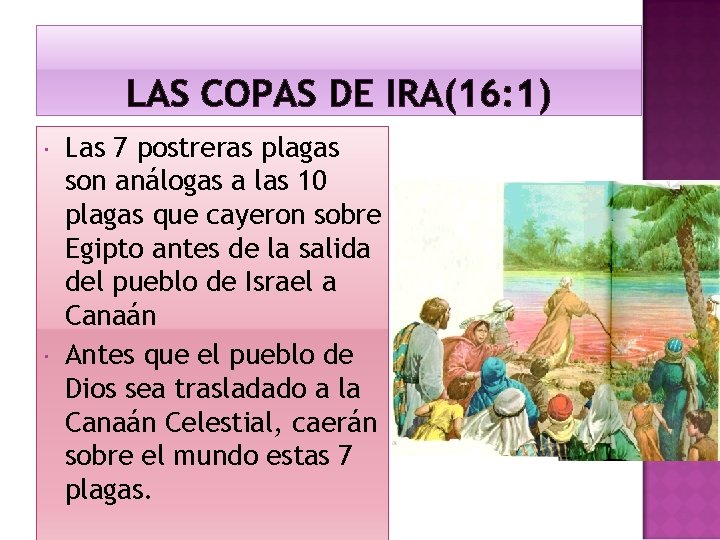 LAS COPAS DE IRA(16: 1) Las 7 postreras plagas son análogas a las 10