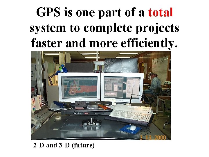 GPS is one part of a total system to complete projects faster and more