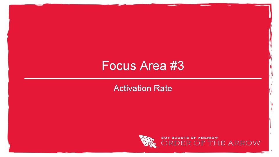 Focus Area #3 Activation Rate 
