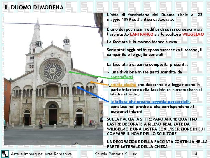 IL DUOMO DI MODENA L’atto di fondazione del Duomo risale al 23 maggio 1099