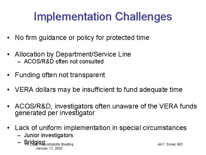 Protected Time for Research Administrative Review Subgroup Ali