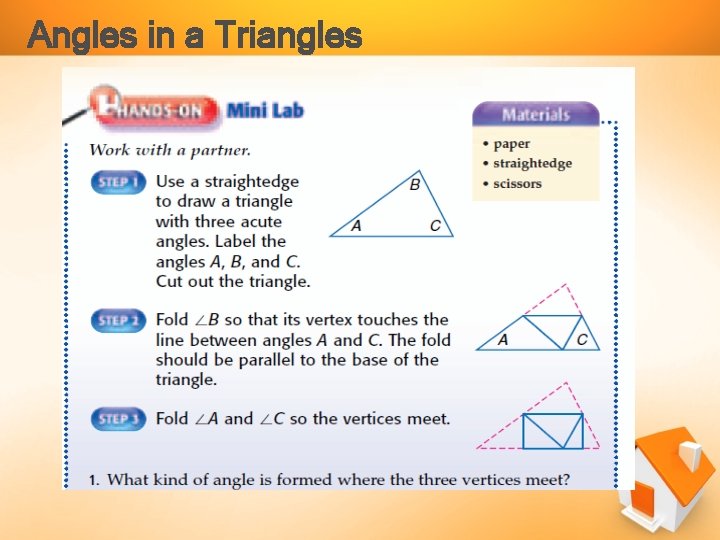 Angles in a Triangles 