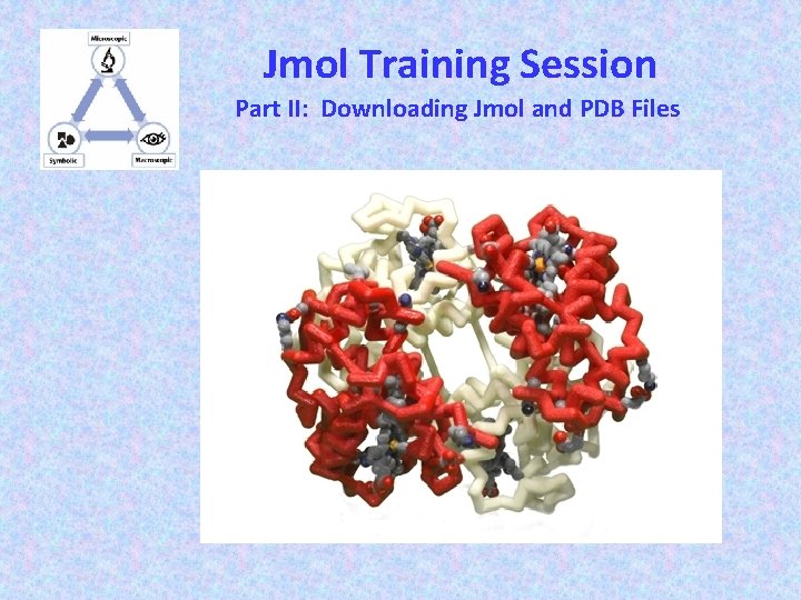 Jmol Training Session Part II: Downloading Jmol and PDB Files 