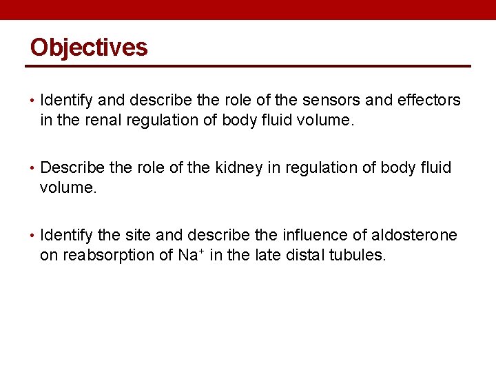 Objectives • Identify and describe the role of the sensors and effectors in the Objectives • Identify and describe the role of the sensors and effectors in the