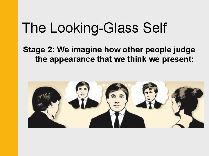 The Looking-Glass Self Stage 2: We imagine how other people judge the appearance that