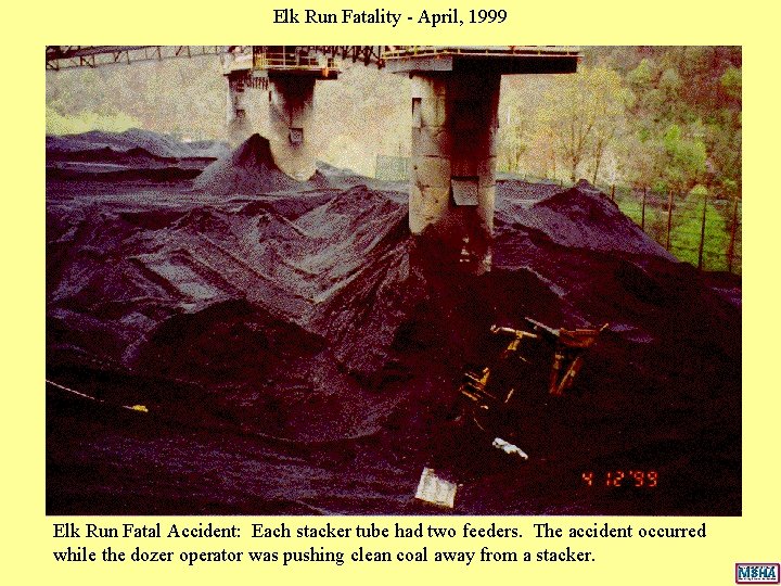 Elk Run Fatality - April, 1999 Elk Run Fatal Accident: Each stacker tube had Elk Run Fatality - April, 1999 Elk Run Fatal Accident: Each stacker tube had