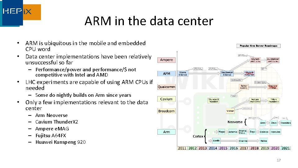 ARM in the data center • ARM is ubiquitous in the mobile and embedded