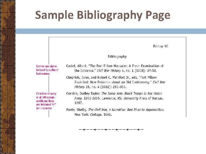 Sample Bibliography Page 