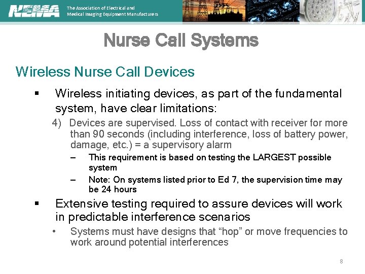 The Association of Electrical and Medical Imaging Equipment Manufacturers Nurse Call Systems Wireless Nurse