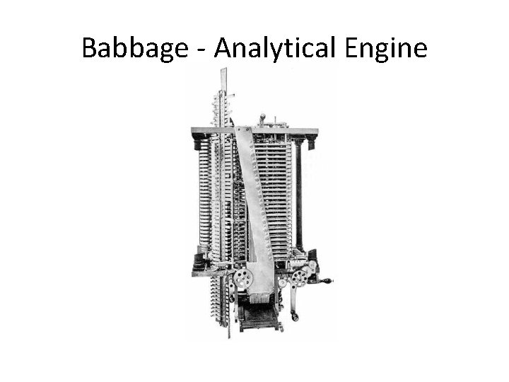 Babbage - Analytical Engine 