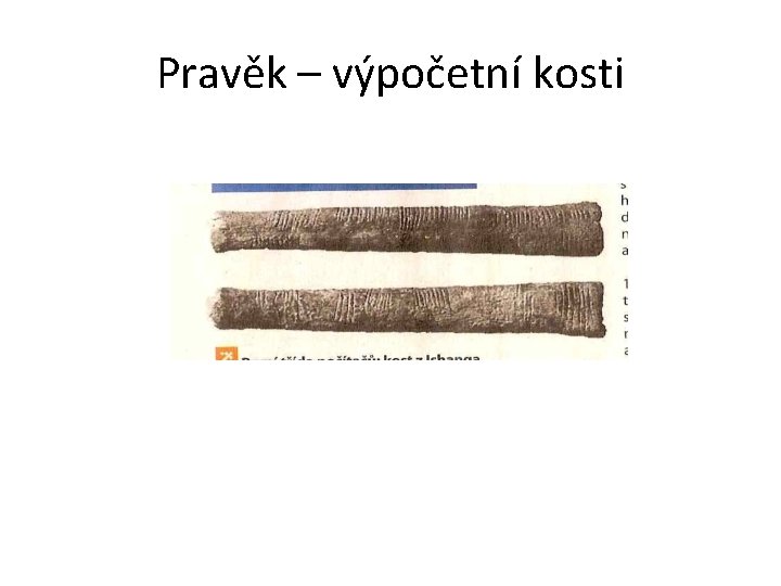 Pravěk – výpočetní kosti 