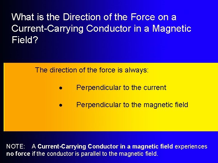 What is the Direction of the Force on a Current-Carrying Conductor in a Magnetic