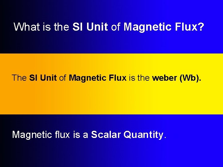 What is the SI Unit of Magnetic Flux? The SI Unit of Magnetic Flux