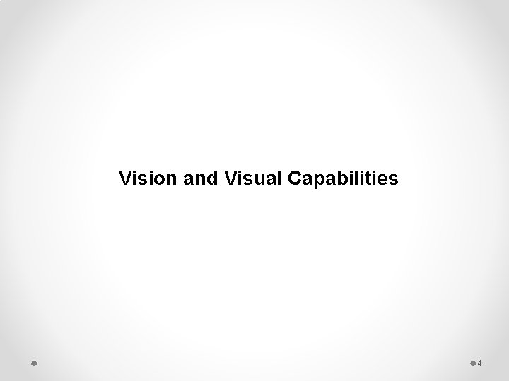 Vision and Visual Capabilities 4 