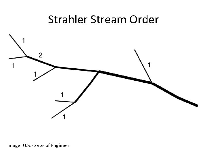 Strahler Stream Order Image: U. S. Corps of Engineer 