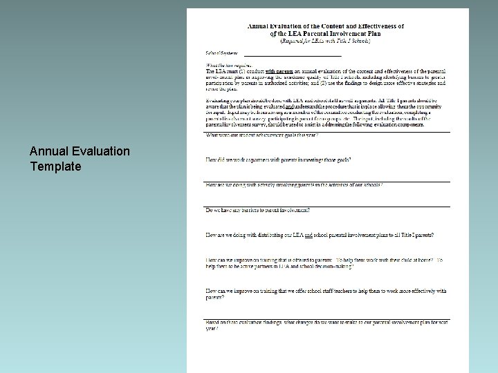 Annual Evaluation Template 