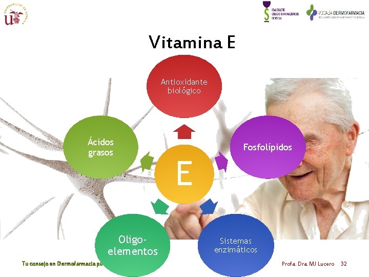 Vitamina E Antioxidante biológico Ácidos grasos Oligoelementos Tu consejo en Dermofarmacia puede mejorar Fosfolípidos Vitamina E Antioxidante biológico Ácidos grasos Oligoelementos Tu consejo en Dermofarmacia puede mejorar Fosfolípidos
