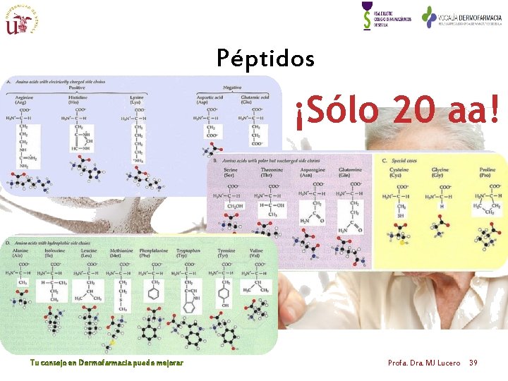 Péptidos ¡Sólo 20 aa! Tu consejo en Dermofarmacia puede mejorar Profa. Dra. MJ Lucero Péptidos ¡Sólo 20 aa! Tu consejo en Dermofarmacia puede mejorar Profa. Dra. MJ Lucero