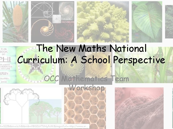 The New Maths National Curriculum: A School Perspective OCC Mathematics Team Workshop 